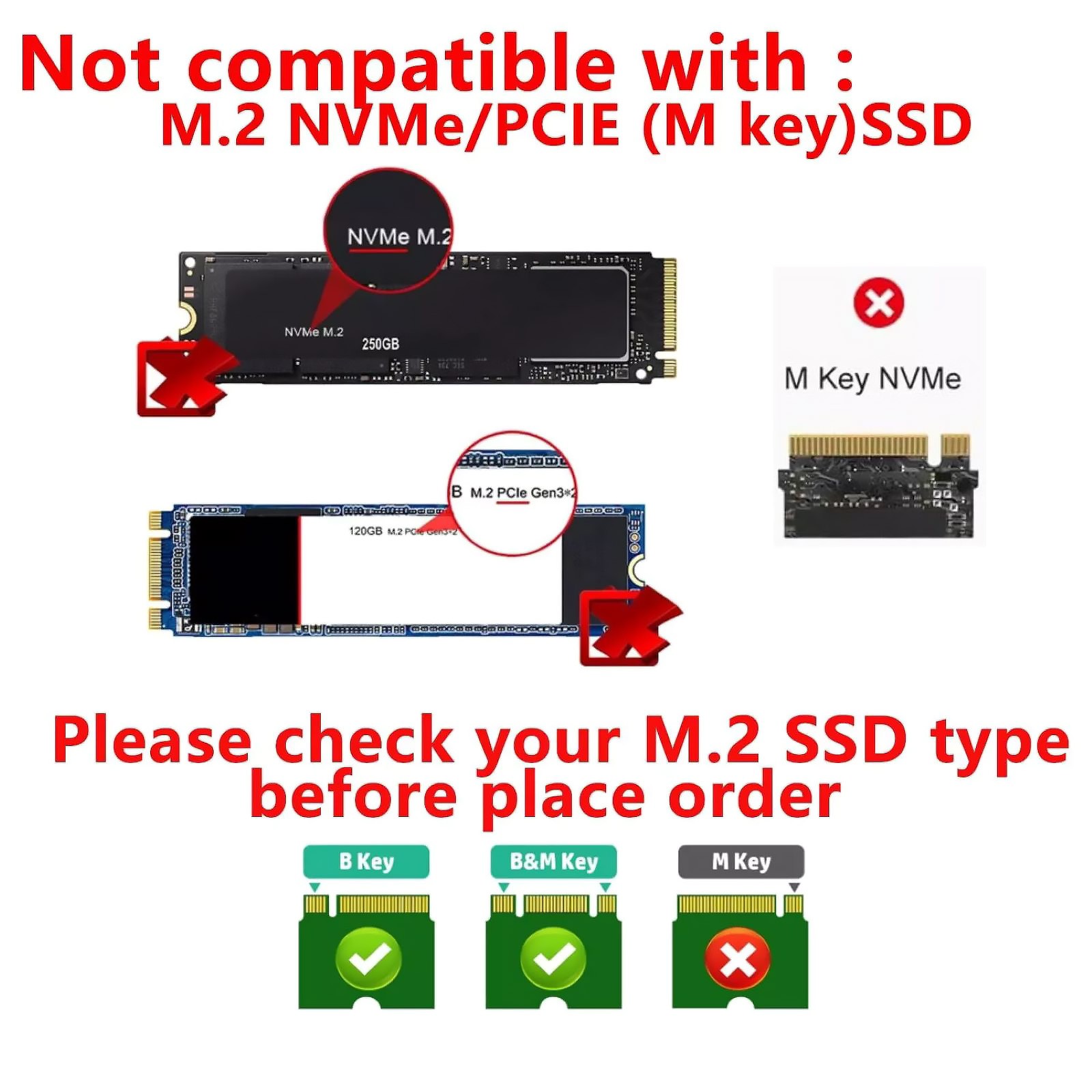 1PCS 10 * 7 * 0.7 cm Adapter Card compatible with PCI Express M.2 protocol
