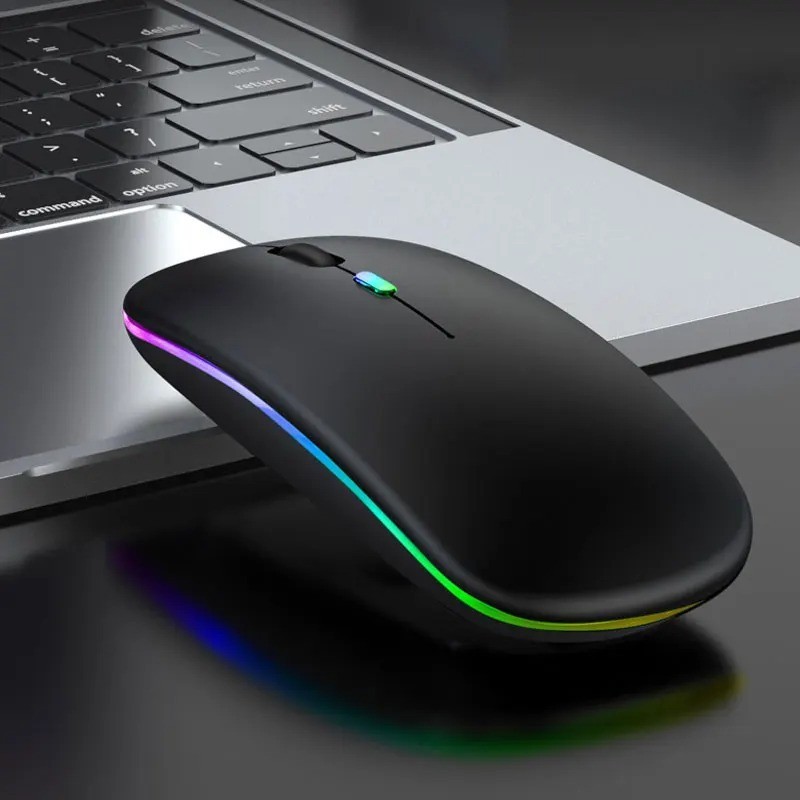 2.4GHz Wireless Optical Mouse USB Rechargeable RGB Cordless Mice For PC Laptop