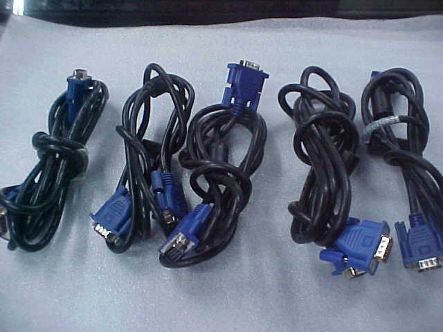LOT OF 5 VGA SVGA Cable Adapter Male to Male LCD PC TV