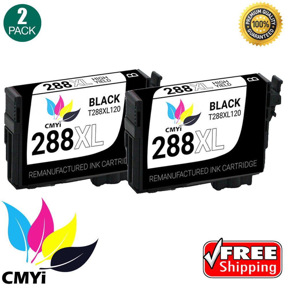 2 PK 288XL Black Ink Cartridges for Epson XP440 XP430 XP330 XP340 XP446 XP434