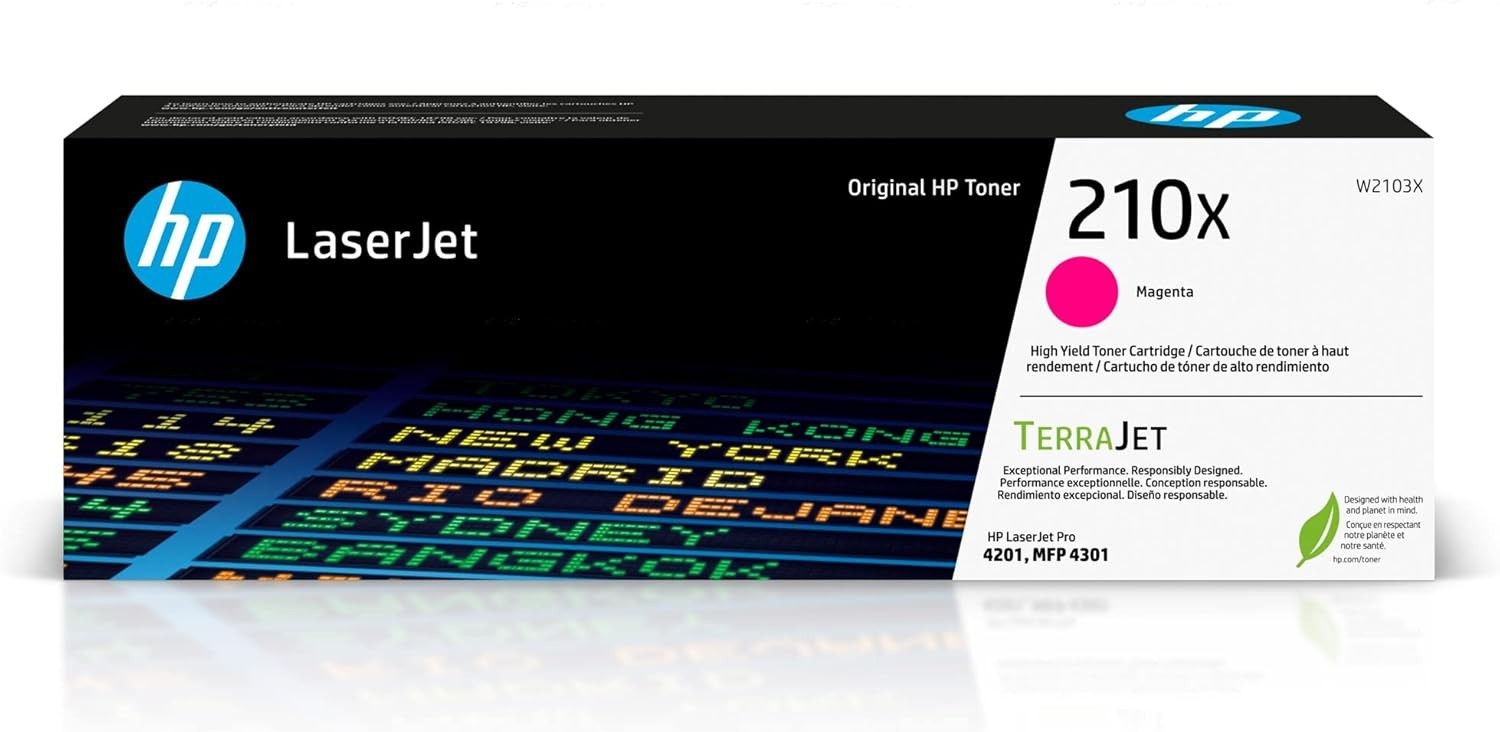 HP 210X Magenta High-Yield Toner Cartridge Works Color LaserJet Pro 4201, W2103X