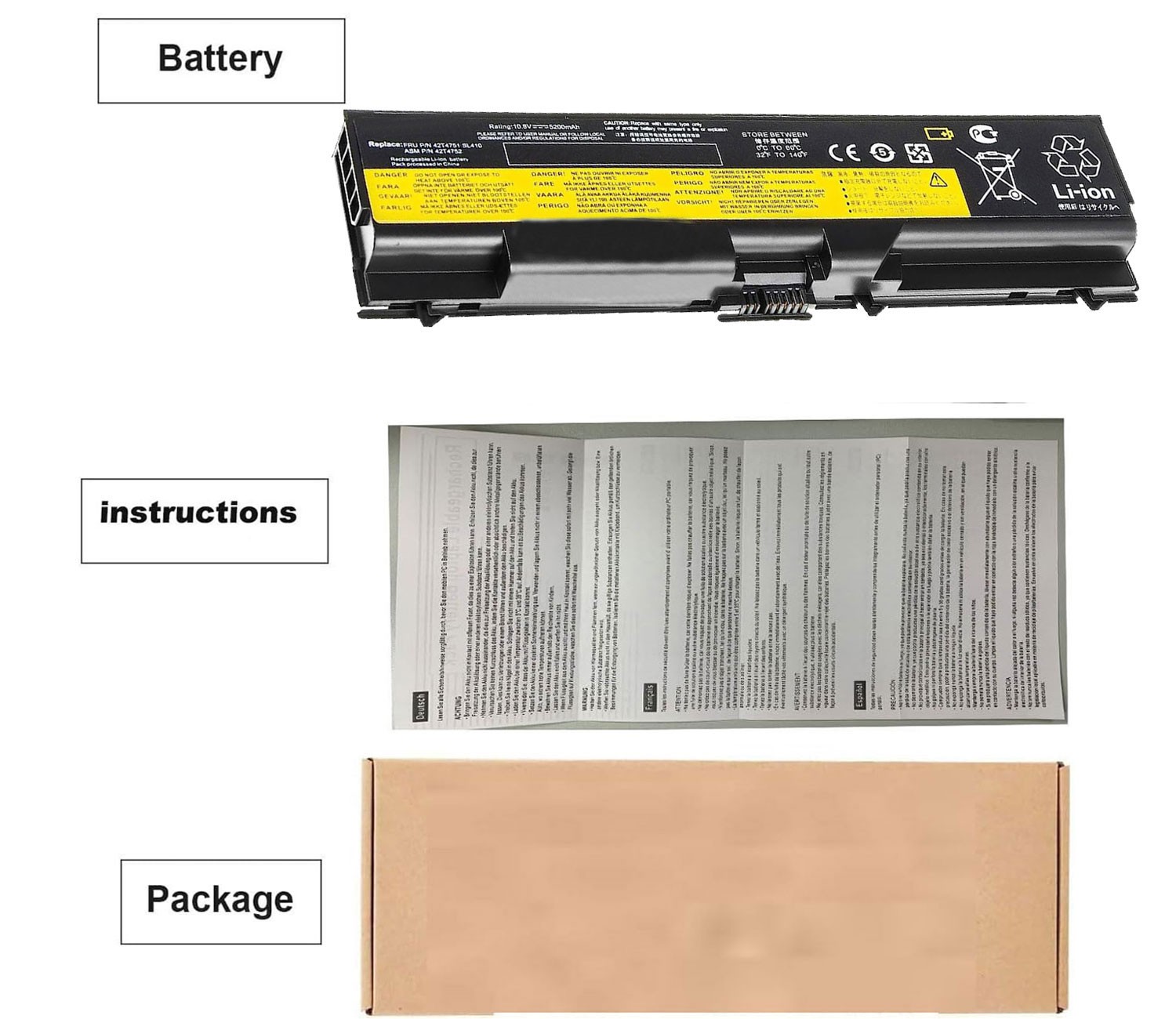 New Battery For LENOVO ThinkPad Edge 15” E420 E520 L410 42T4708 42T4751 42t4702
