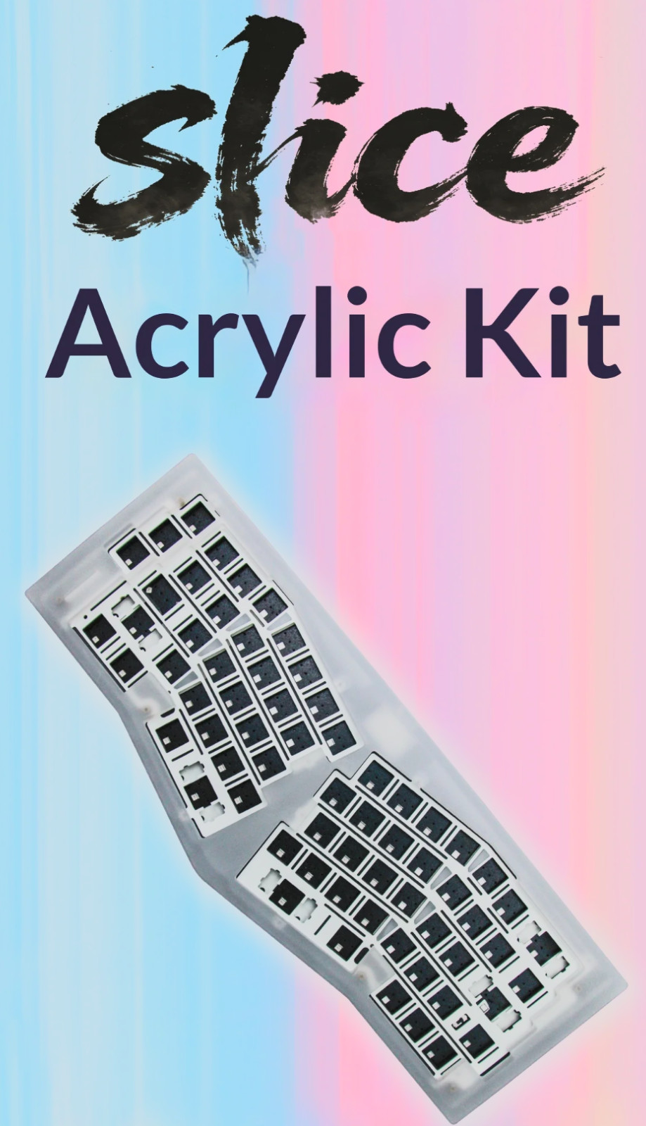Slice Mechanical Keyboard Kit Tri Mode Alice68 Acrylic Keyboard