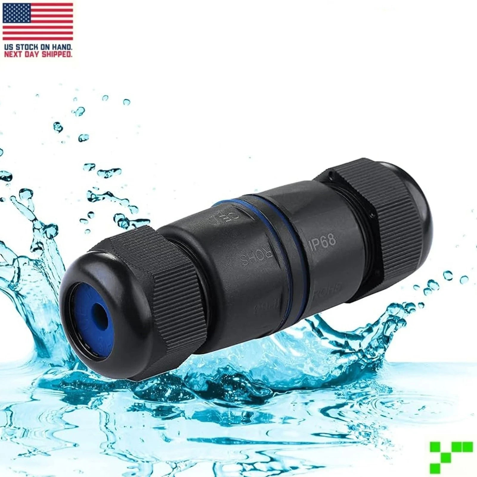 3x Waterproof Ethernet Cable Coupler CAT6 CAT5e Inline Shielded RJ45 Outdoor F-F