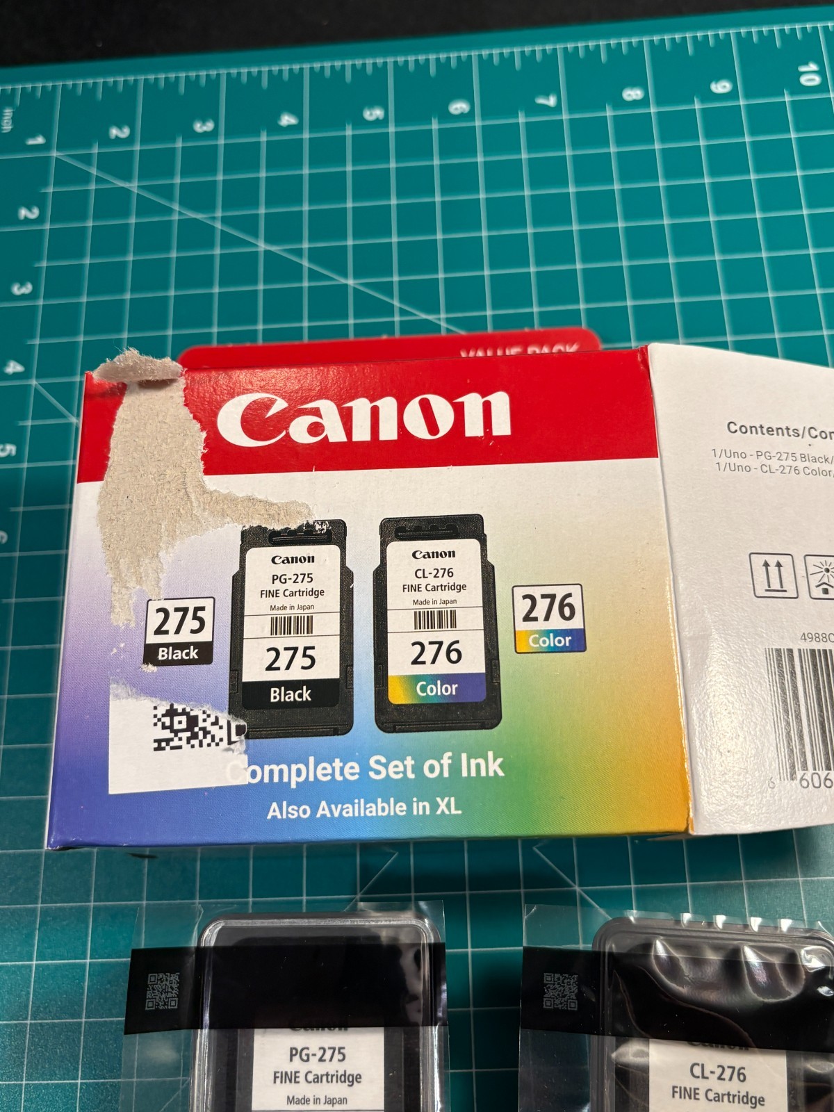Canon 275 Black 276 Color Complete Ink Cartridge Unused open box PG-275 CL-276