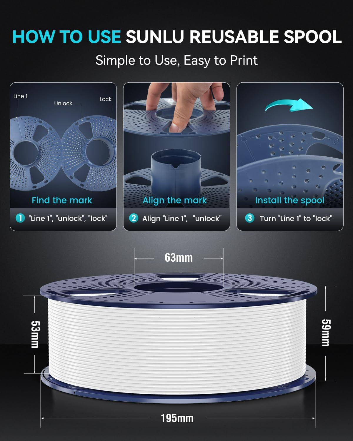 5/10KG SUNLU High Speed Matte PETG 3D Filament 1.75mm 30mm/s-600mm/s Print Range