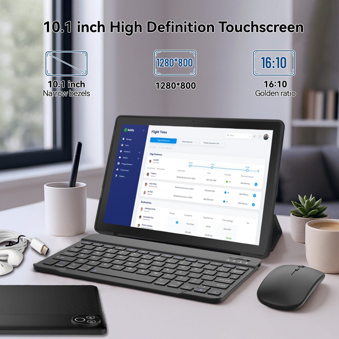 Android 15 Tablet | 10.1″ IPS HD Octa-Core A333, 20+64GB, 5000mAh,Dual WiFi 6
