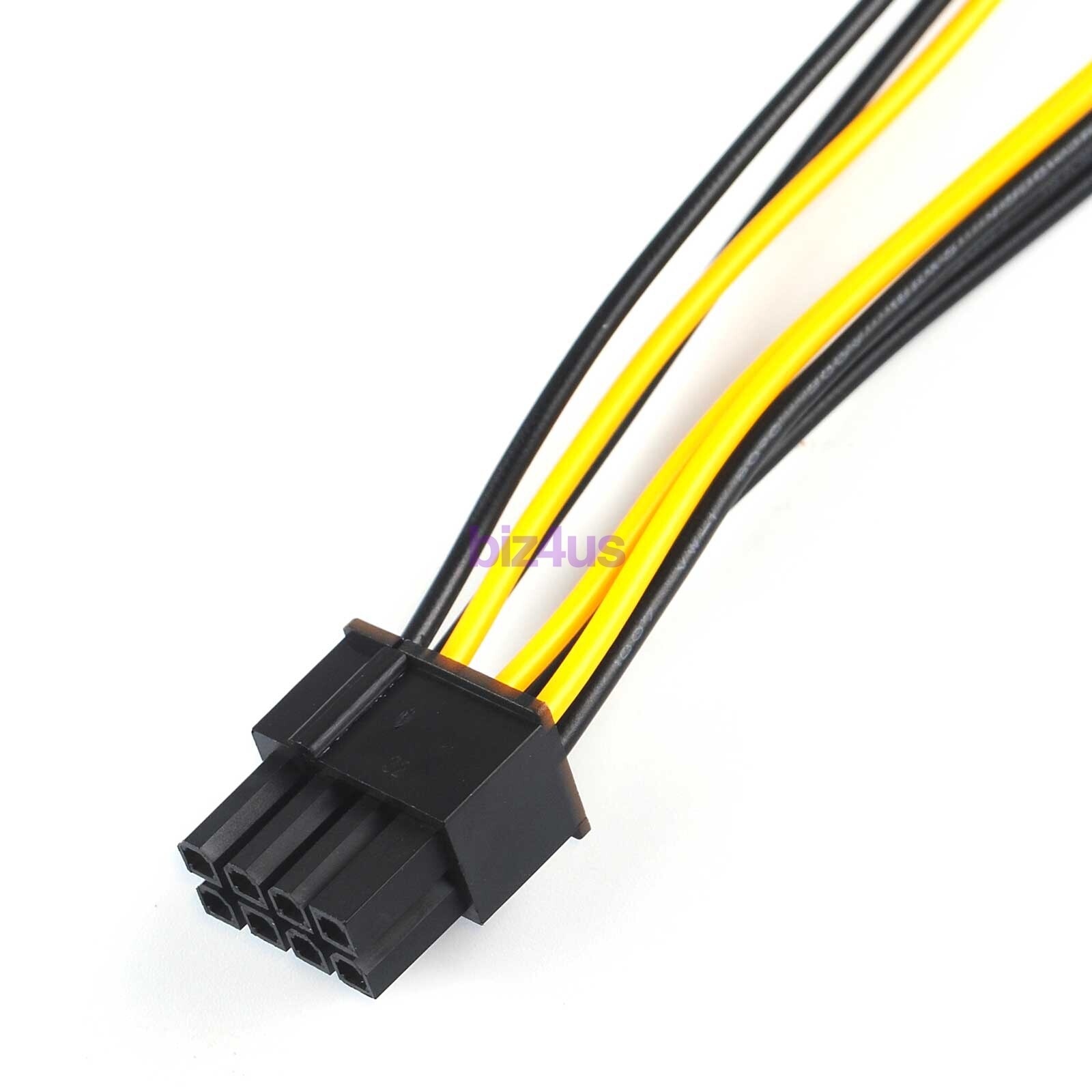 Dual 15Pin SATA Male To PCIe 8Pin (6+2) Male Video Card Power Cable