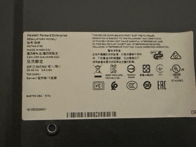 HPE Edgeline EL1000 1GbE 2xRJ45 Pass Thru PXIe System 847555-B21 ProLiant m710x