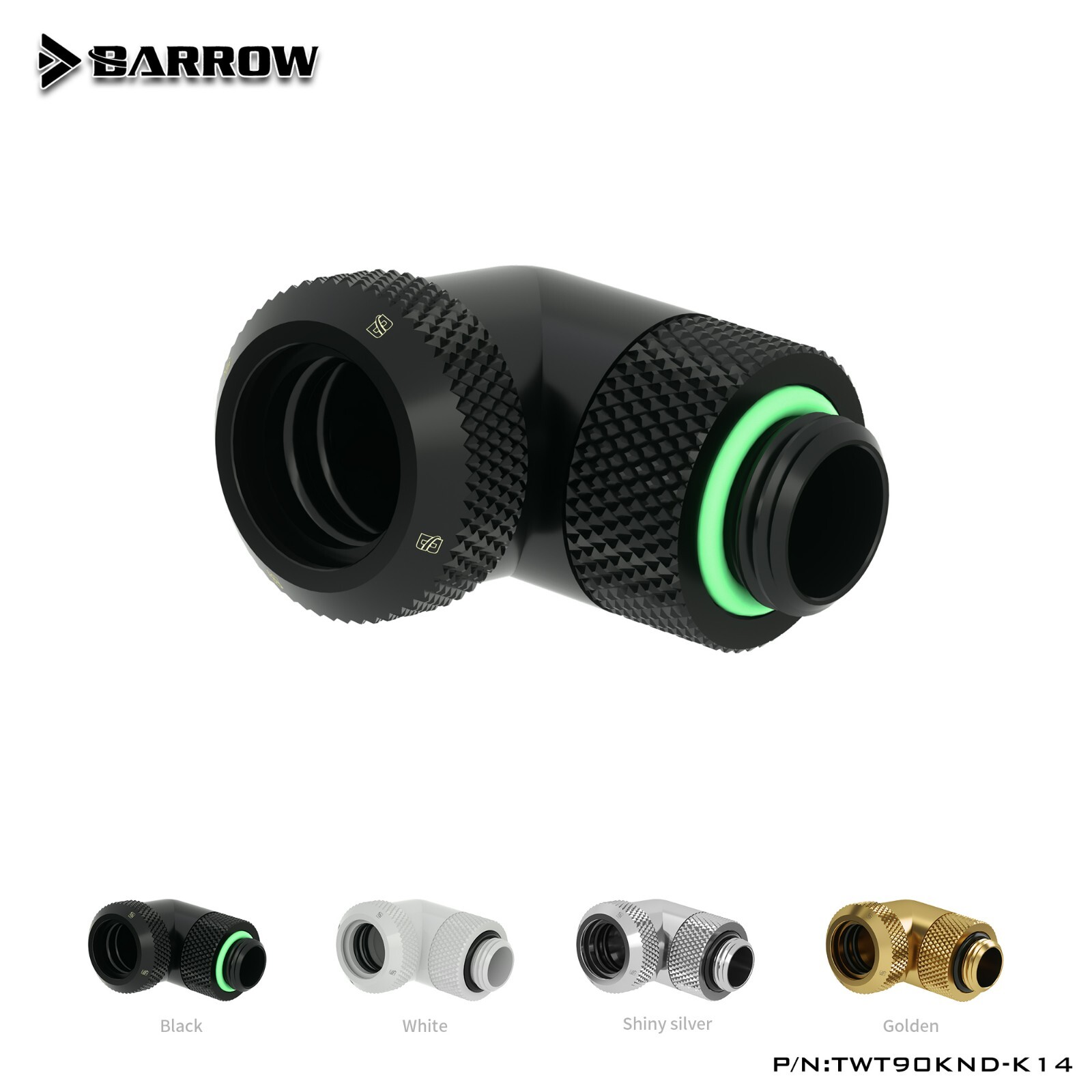 Barrow G1/4″ 90 Degree 14mm Fitting Compression 90° Rotary Multi-Link Adapter