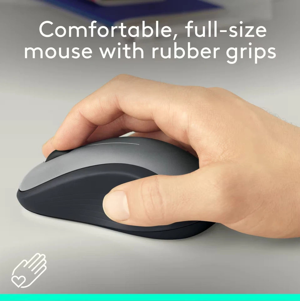 Logitech – M310 Wireless Optical Ambidextrous Mouse – Wireless – Silver
