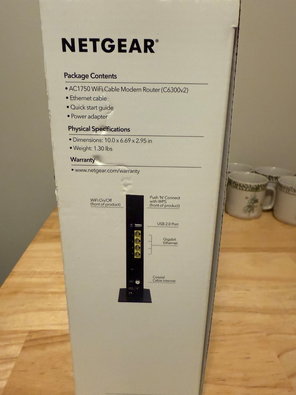 Netgear AC1750 wifi cable modem router C6300 ***NEW OPEN BOX***