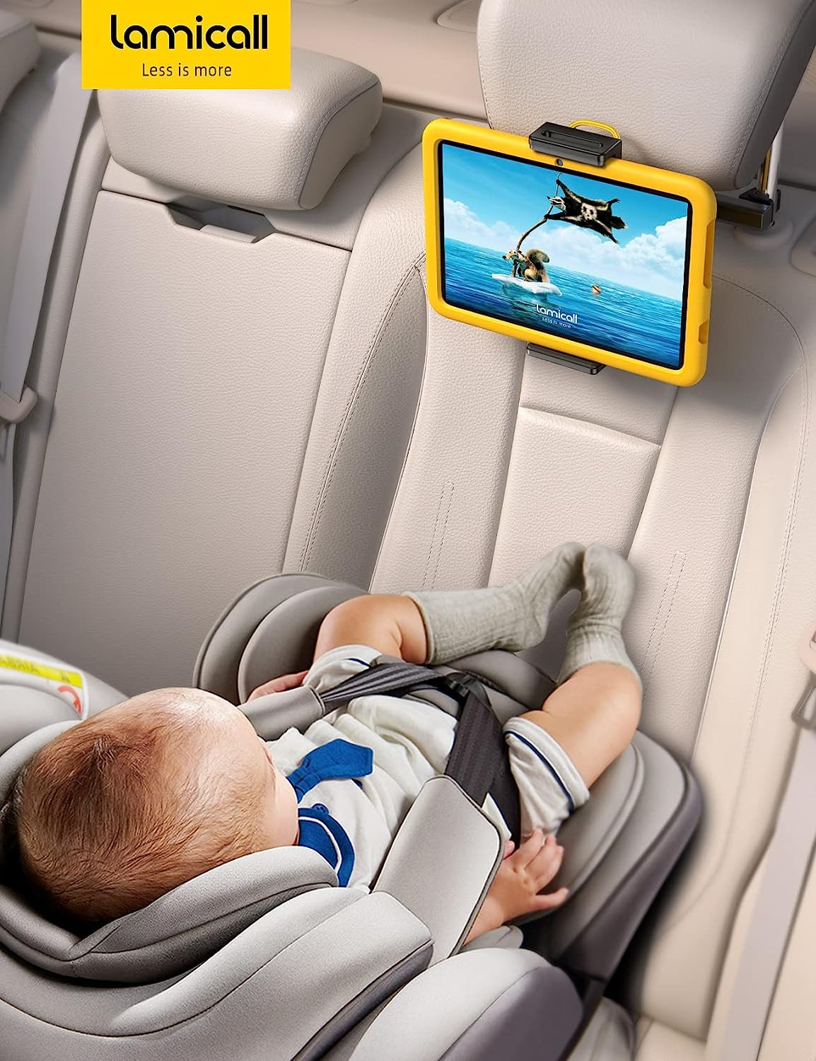 Lamicall Car Tablet Headrest Holder – Car Back Seat Headrest Tablet Mount Stand
