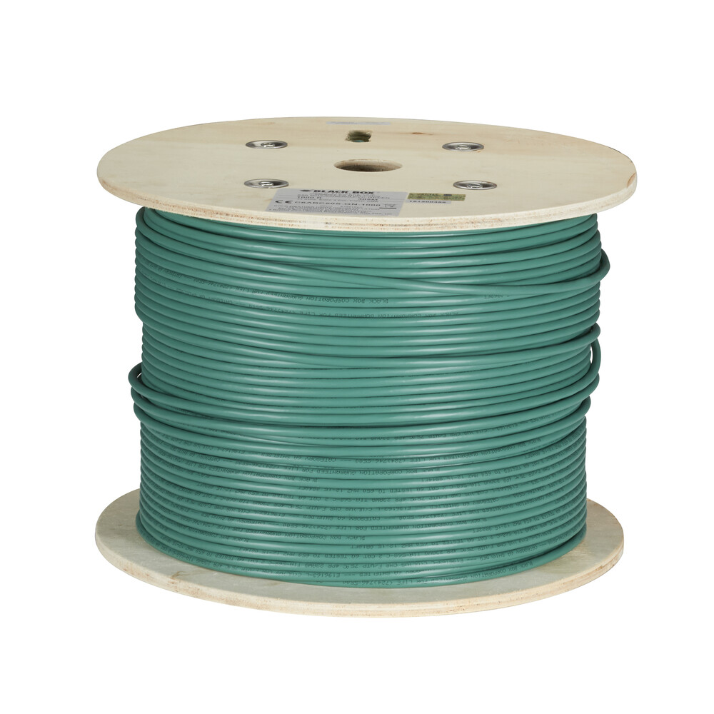 BLACK BOX C6ABC50S-STR-GN-1000 Cat6A 650-Mhz Stranded Ethernet Bulk Cable
