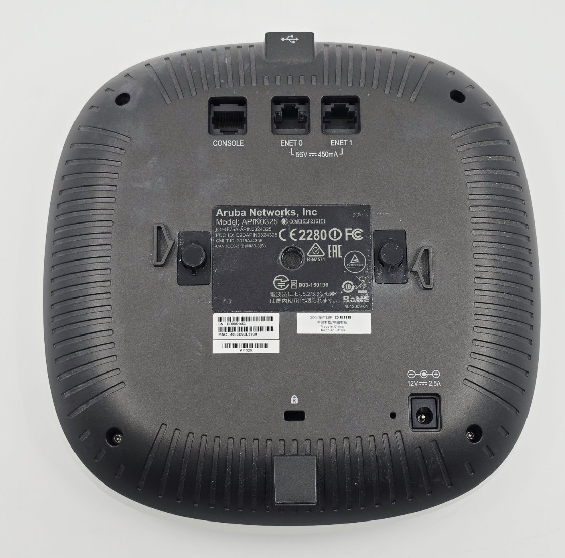Lot of 3 Aruba AP-325 Dual Band 802.11ac Wireless Access Point APIN0325