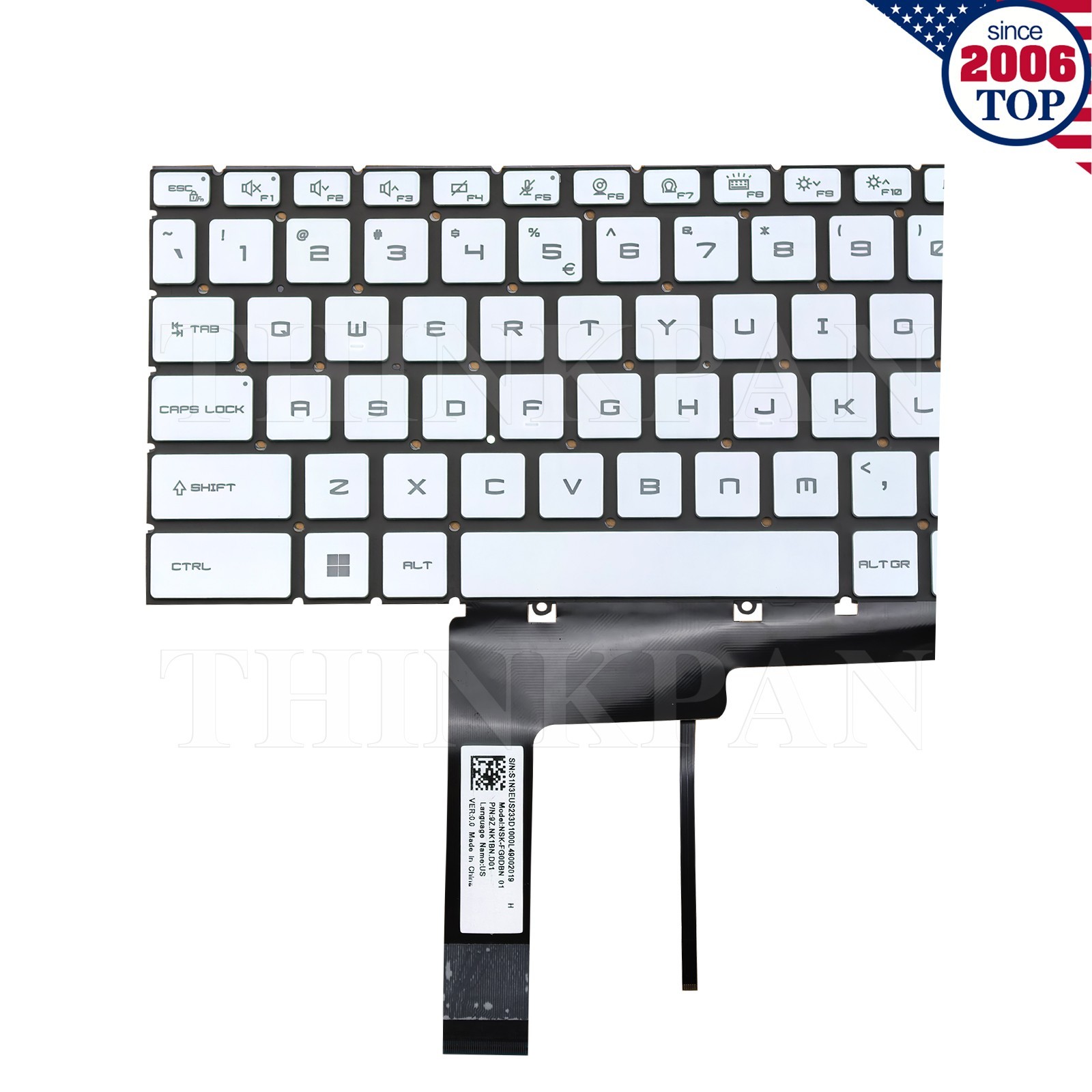 New US Backlit Keyboard for MSI Sword 15 A11UC A12UC A12UD A12VE A13UCX A13VE