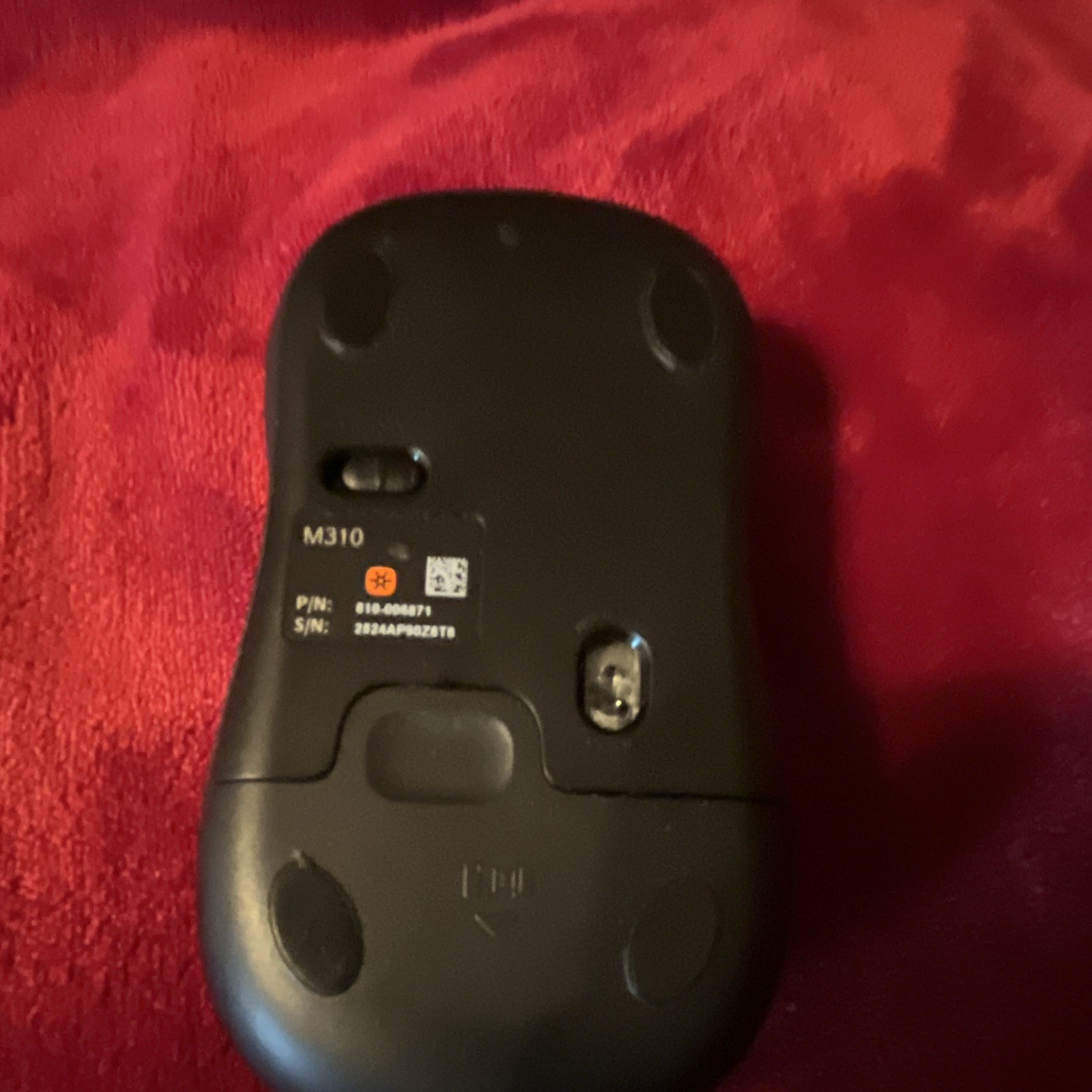 Logitech M310 Wireless Optical Mouse 1000 DPI 3-Button Black/Silver