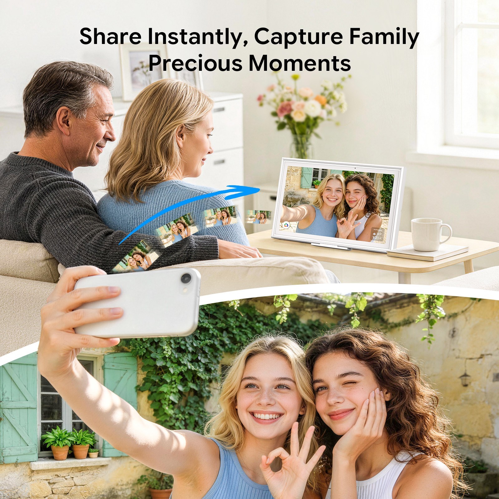 Dopesplay | 15.6” Digital Calendar Touchscreen Photo Frame 64GB Wi-Fi Wall/Desk