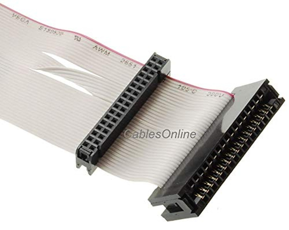 Cablesonline 24-Inch Universal Floppy Drive Ribbon Cable for 3.5 or 5.25In Drive