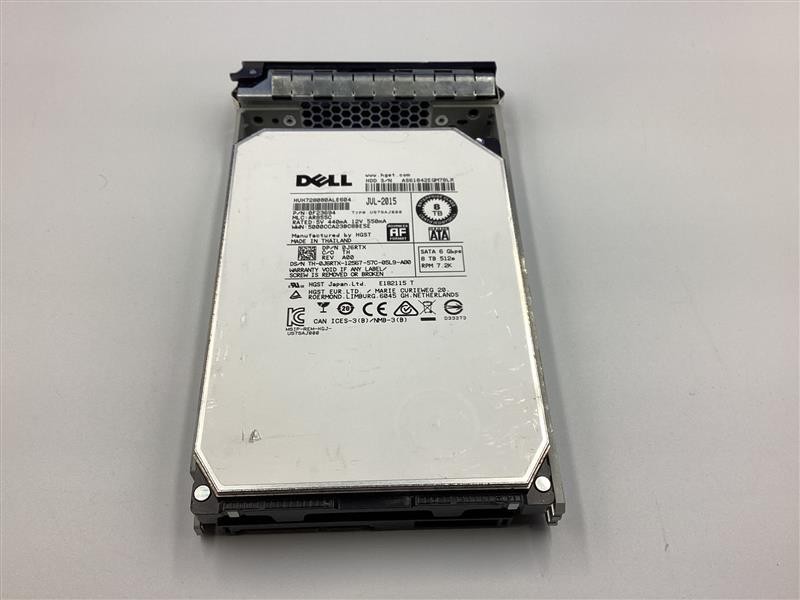 0J6RTX Dell 8TB 7.2K 6Gbps SATA 3.5in 512e HDD J6RTX HUH728080ALE604