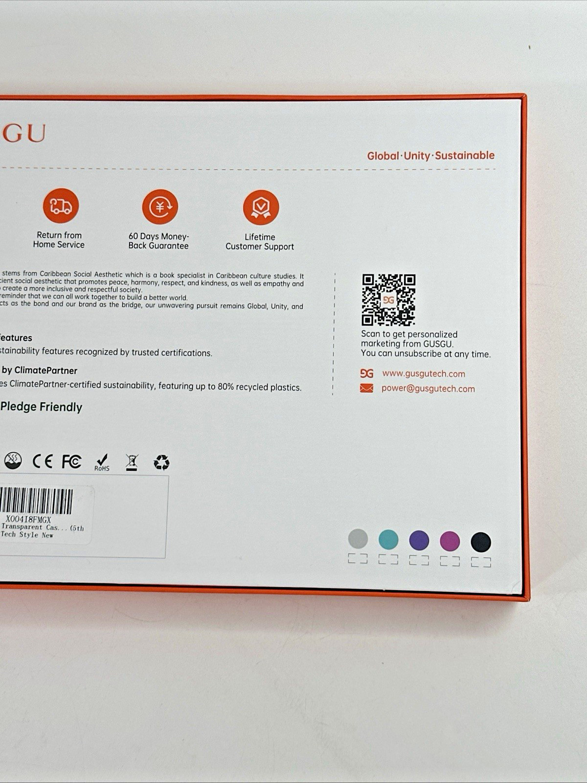 GUSGU Transparent Case with Wireless Keyboard iPad Pro 11 in 5th Gen