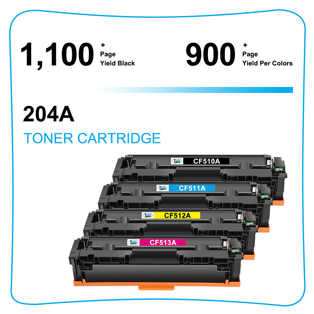 4 Pack Fits for HP CF510A 204A Toner Color LaserJet Pro MFP M180nw M181fw M154a