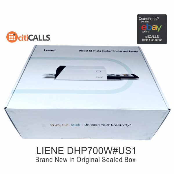 Liene DHP700W#US1 PixCut S1 Photo Sticker Printer and Cutter White FreeShipping