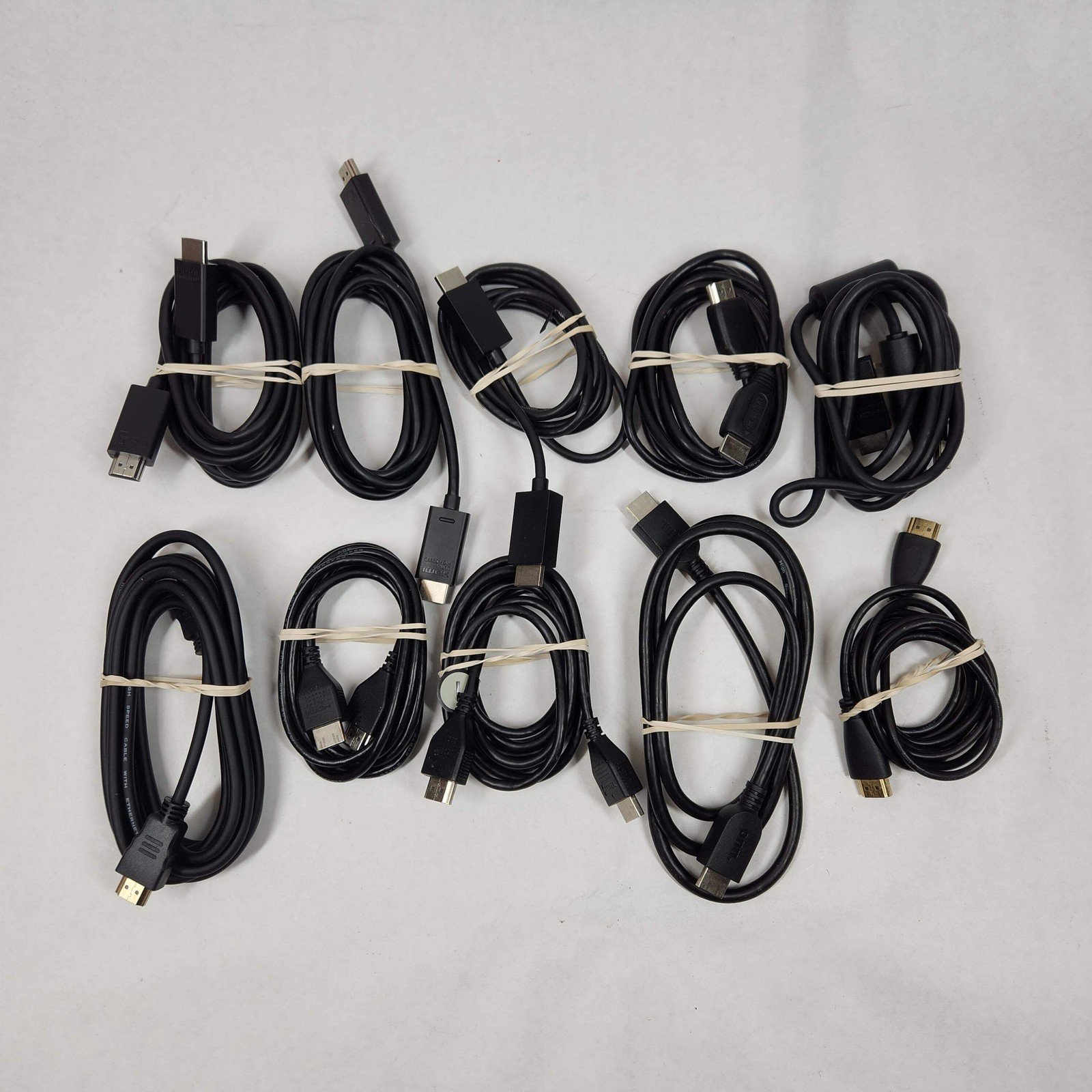 Lot of 10 HDMI Cables Used – Various Lengths