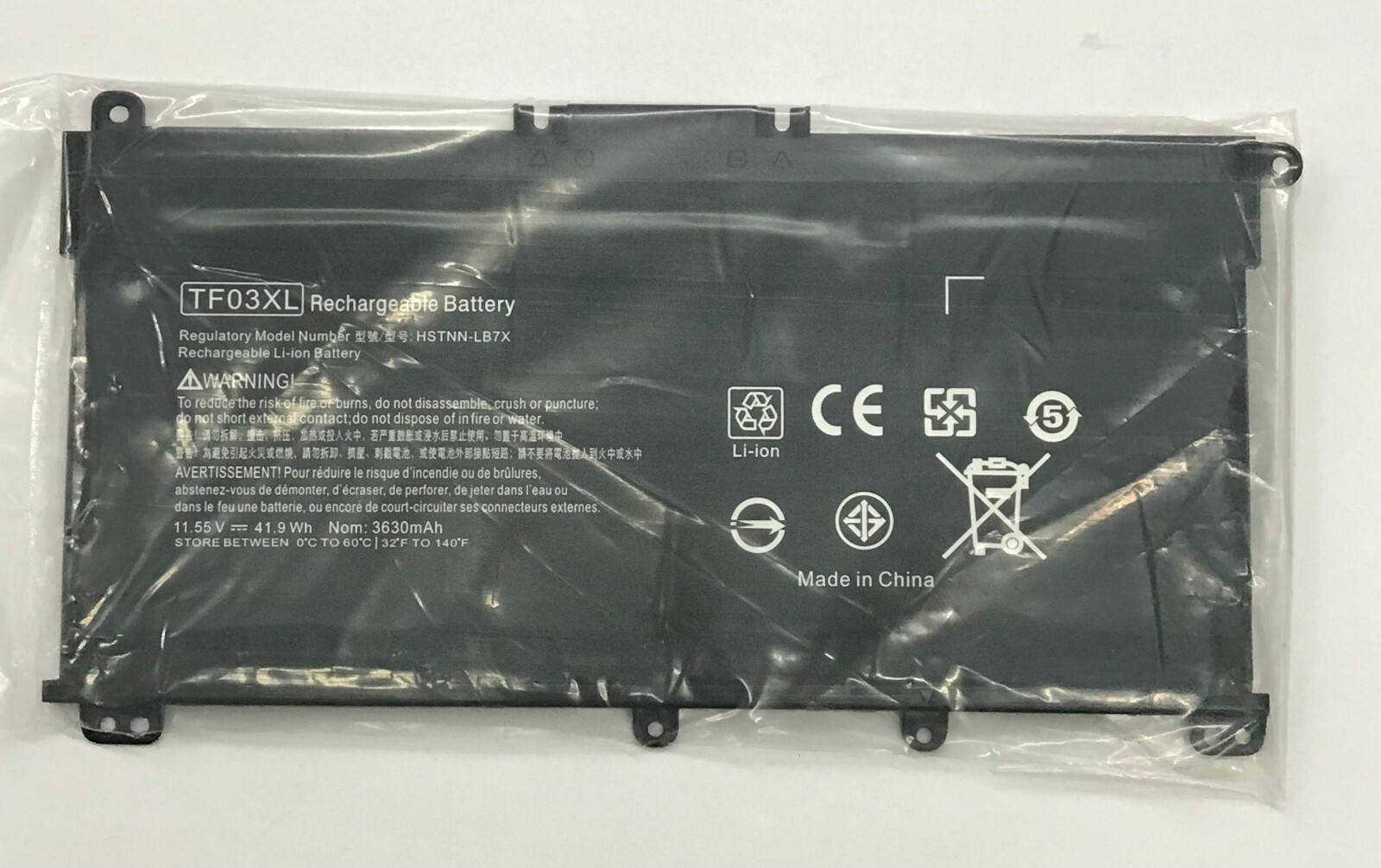 For HP Pavilion 15-CD HSTNN-LB7J HSTNN-LB7X Laptop Battery TF03XL 11.55V 41.9Wh