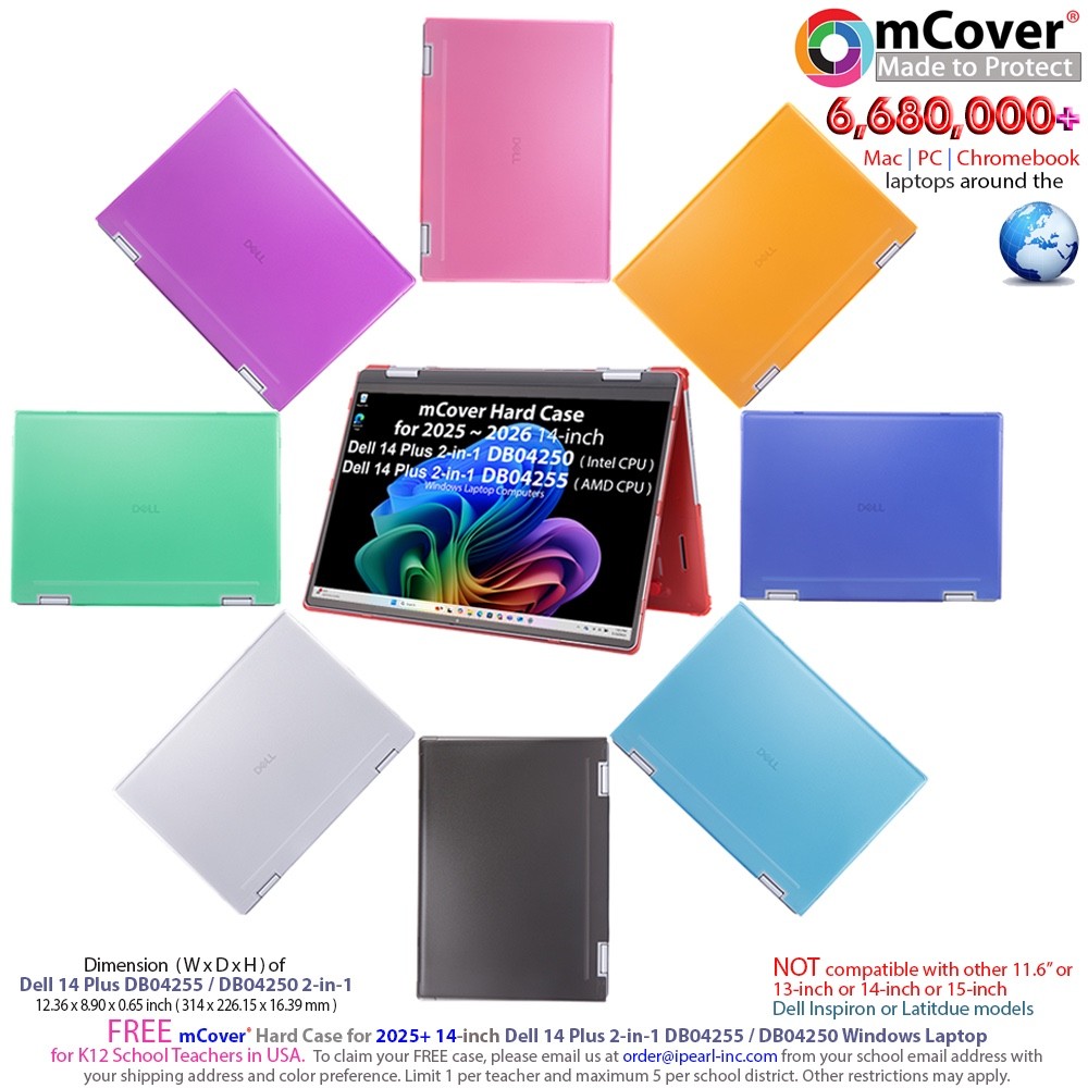 NEW mCover Case for 2025+ 14″ Dell 14 Plus 2-in-1 DB04250 DB04255 Windows Laptop
