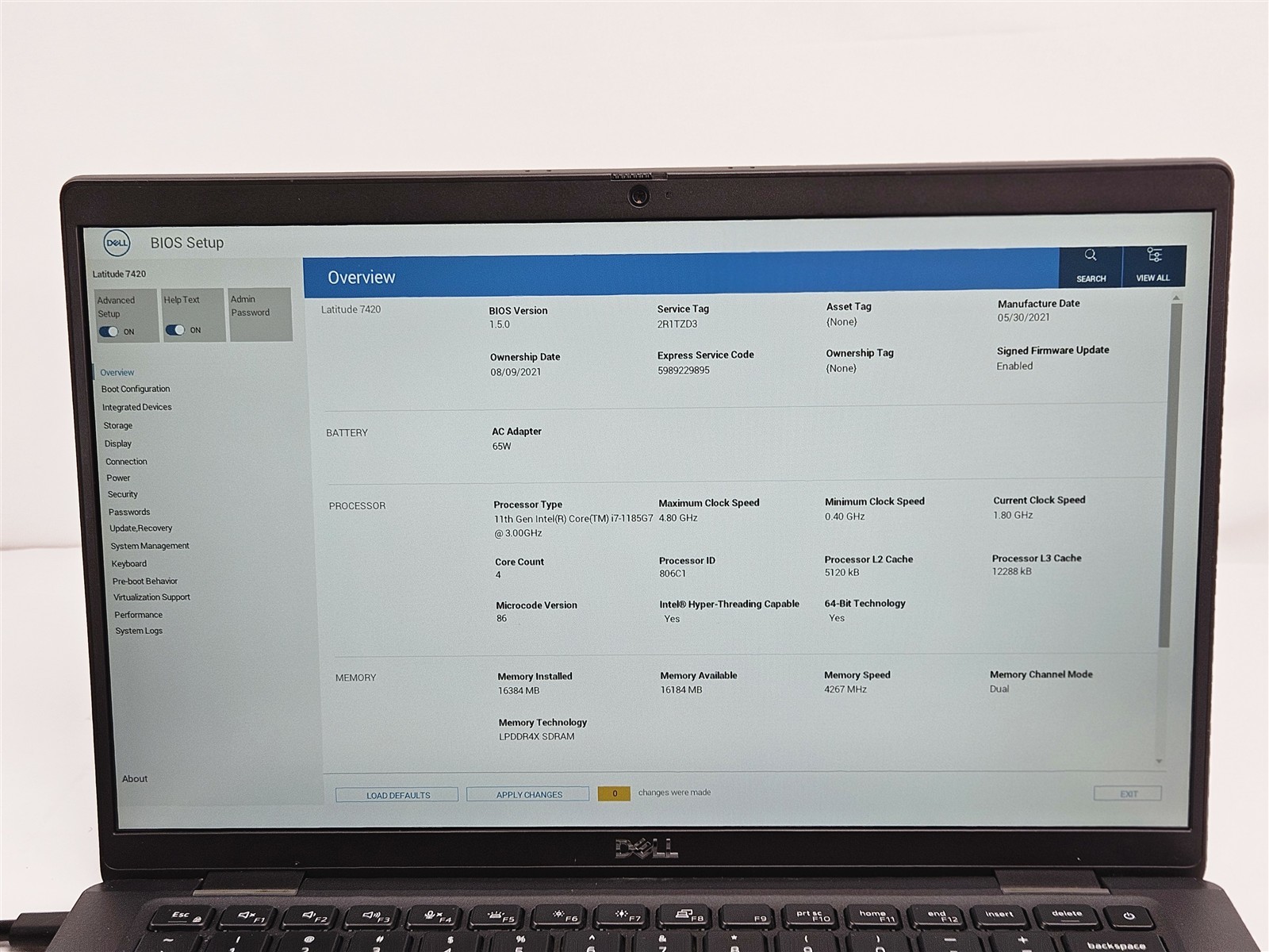 Dell Latitude 7420 14″ Laptop i7-1185G7 16GB 512GB SSD Iris Xe Graphics