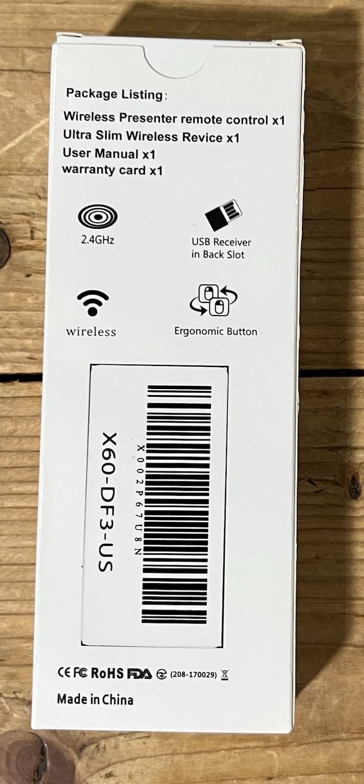 Esywen Wireless Presenter X6 – Ultra Slim Laser Revice – New In Box