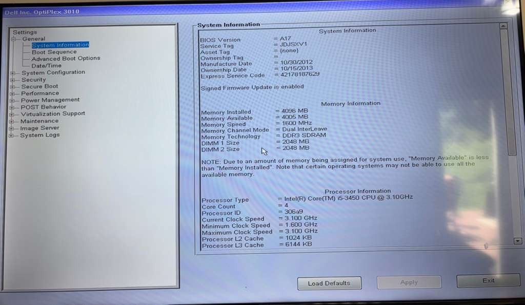 Dell OptiPlex 3010 SFF | Intel i5-3450 3.10GHz | 4GB RAM | Budget PC |