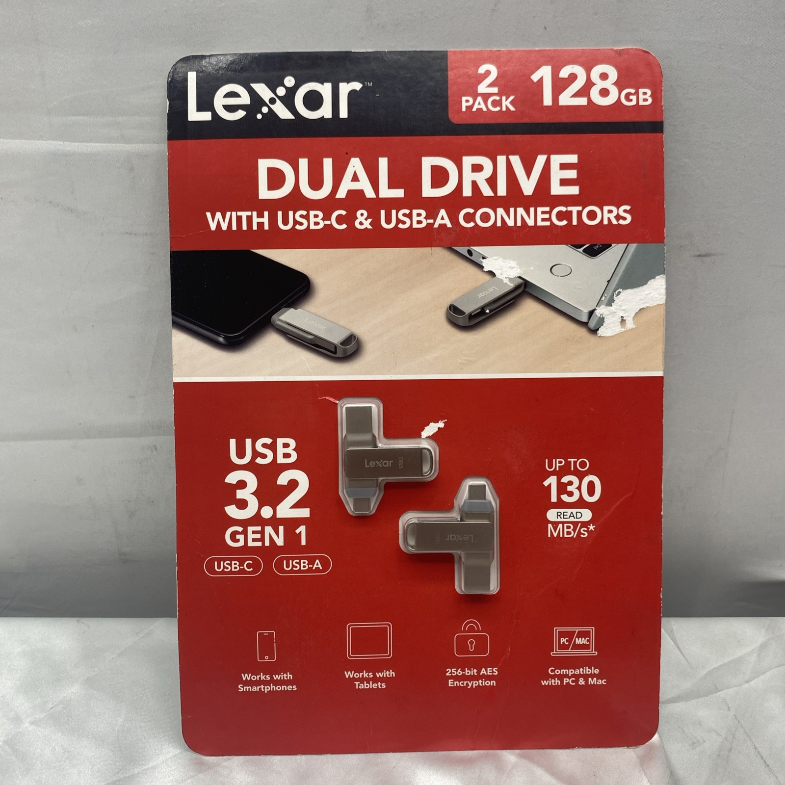 Lexar 128GB DUAL DRIVE USB-C & USB-A. 3.2 GEN 1 Up To 130 MB/s
