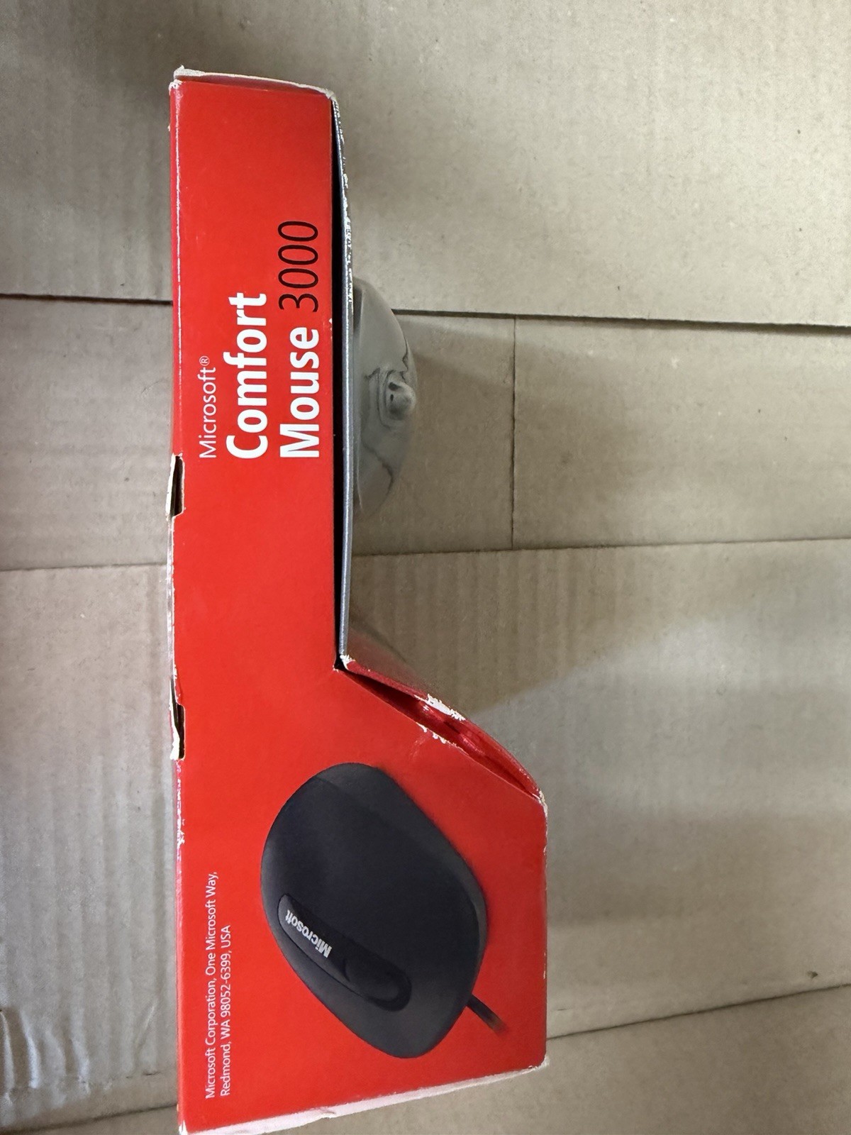 Microsoft Comfort Mouse 3000 Wired USB BlueTrack Ergonomic 3-Button Black