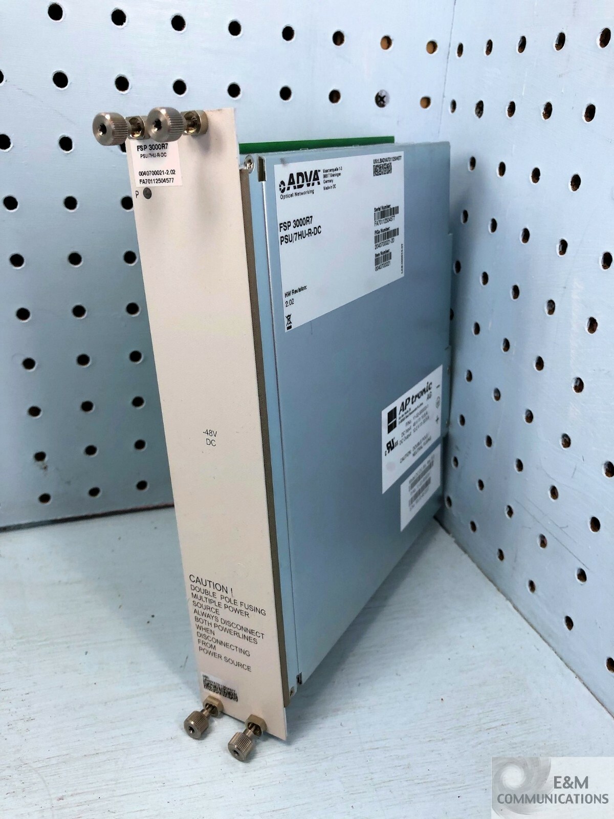 0040700021-2.02 ADVA PSU/7HU-R-DC -48V POWER SUPPLY UNIT FOR FSP 3000R7 SHELF