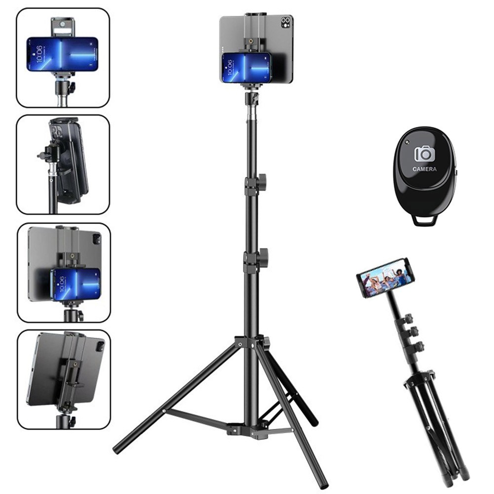 67″ Heavy Duty Floor Tablet Tripod Stand Adjust for 7-11inch iPhone iPad Samsung