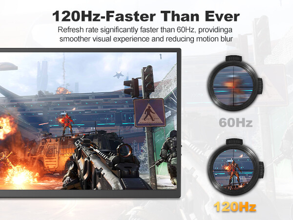 UPERFECT 18.5” Portable Monitor Touchscreen | 120HZ 1ms Gaming Monitor FreeSync