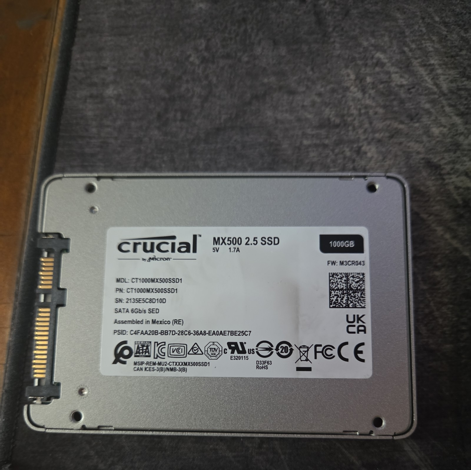 Crucial MX500 1TB 2.5in SATA III Internal SSD SED Silver CT1000MX500SSD1 #5