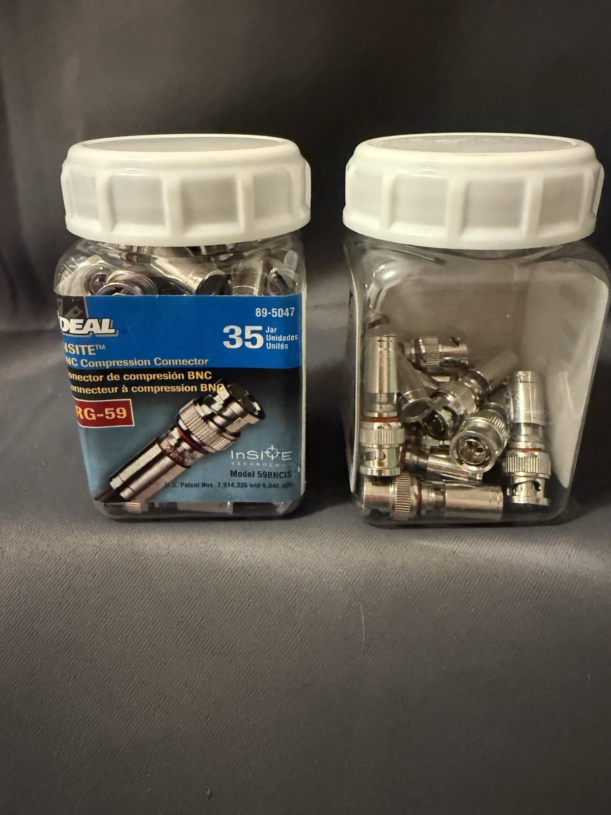 Ideal 89-5047 InSITE RG-59 BNC Compression Connector -35 pk 4E (1 New Plus 14)
