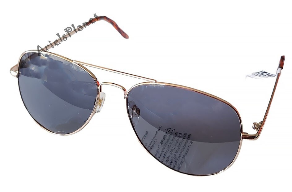 Disney Parks Polarized Golden Frame Aviator Adult Sunglasses 100% UVA Protect