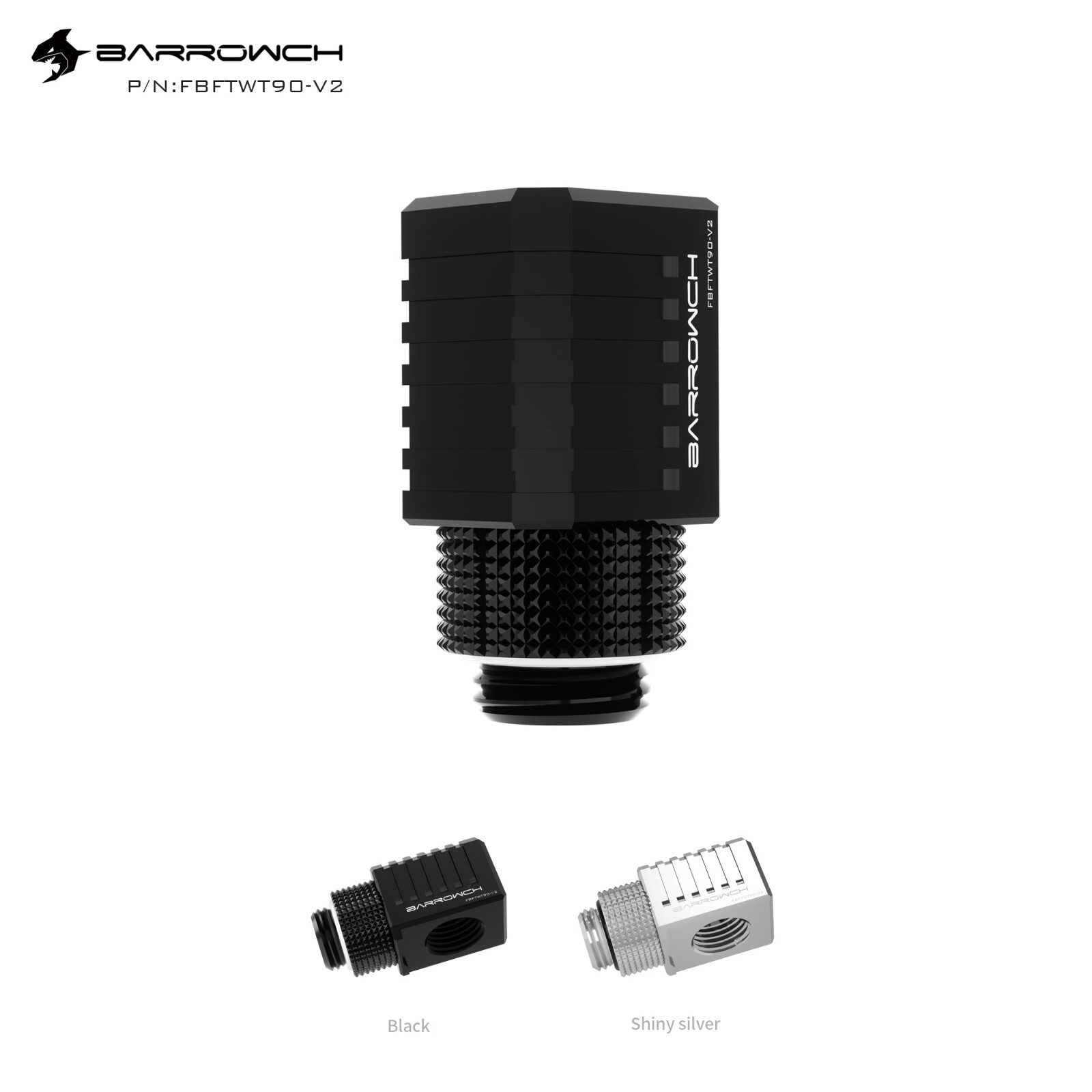 BarrowCH 90 Degree Angle G1/4″ Rotary Fitting Adapter Swivel Special FBFTWT90-V2