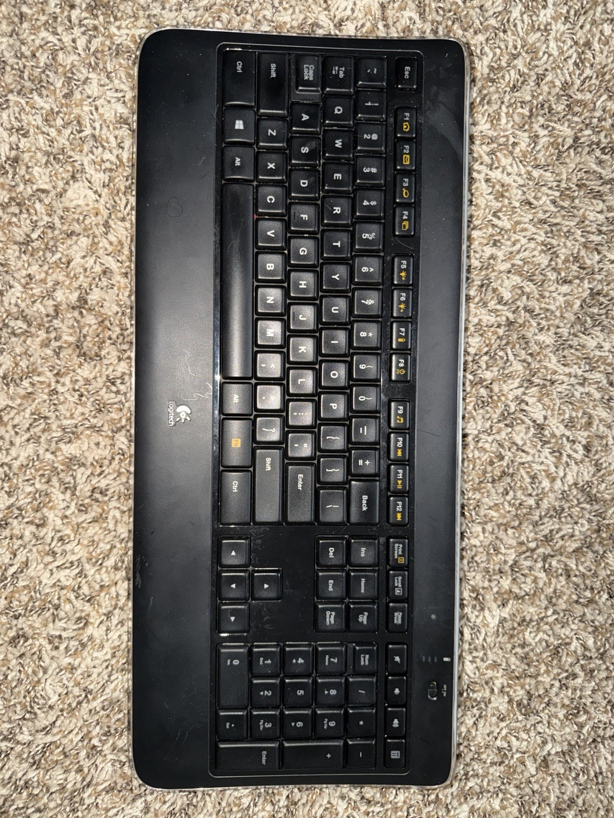 Logitech K800 Wireless Illuminated Keyboard Black QWERTY English