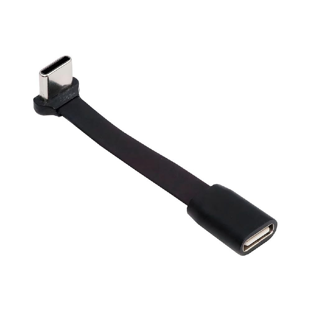 6cm Ultra Slim USB-C Angled Extension Cable – 65W Fast Charging & Durable Design