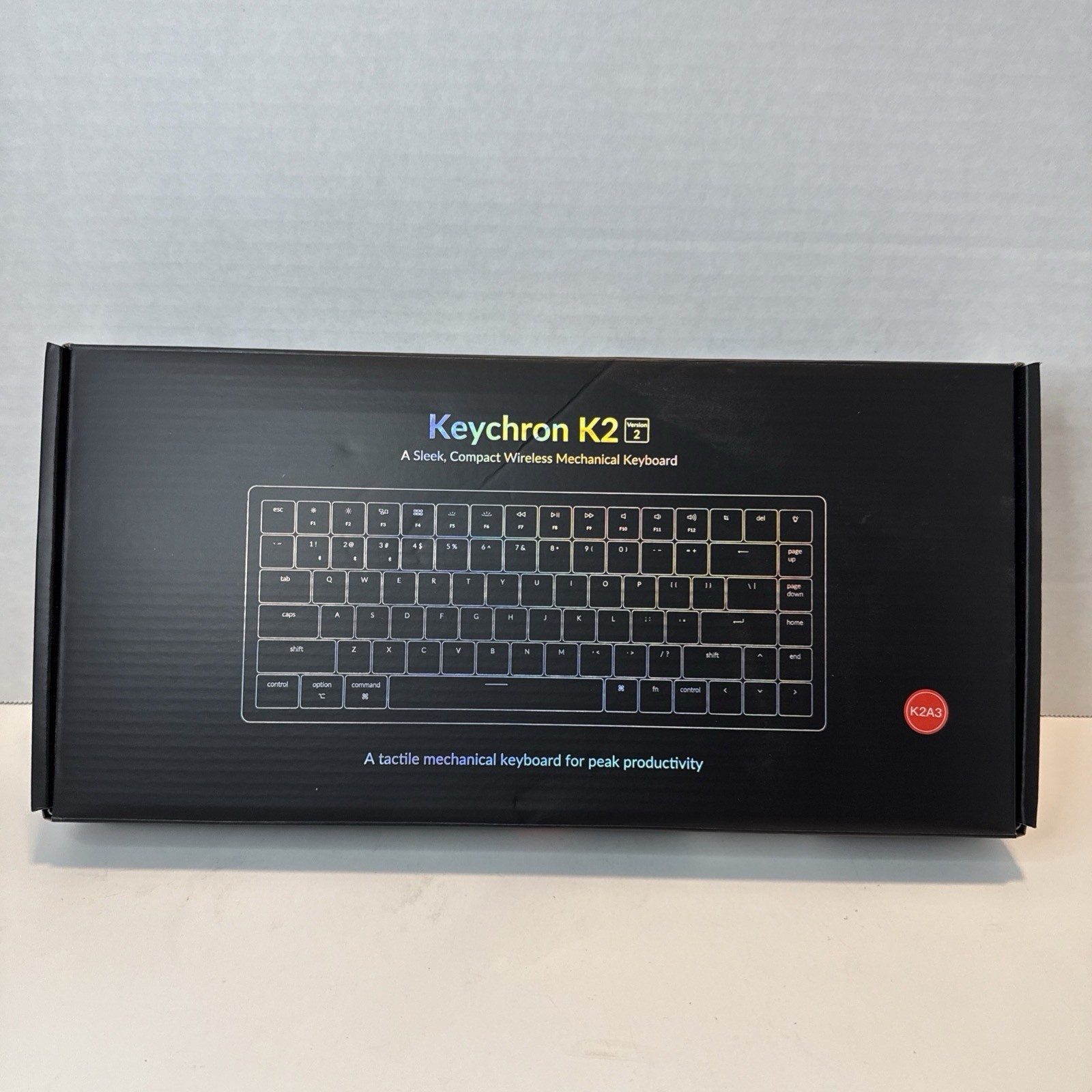 Keychron K2 V2 Wireless/USB Mechanical Compact Keyboard QWERTY Gray/Black