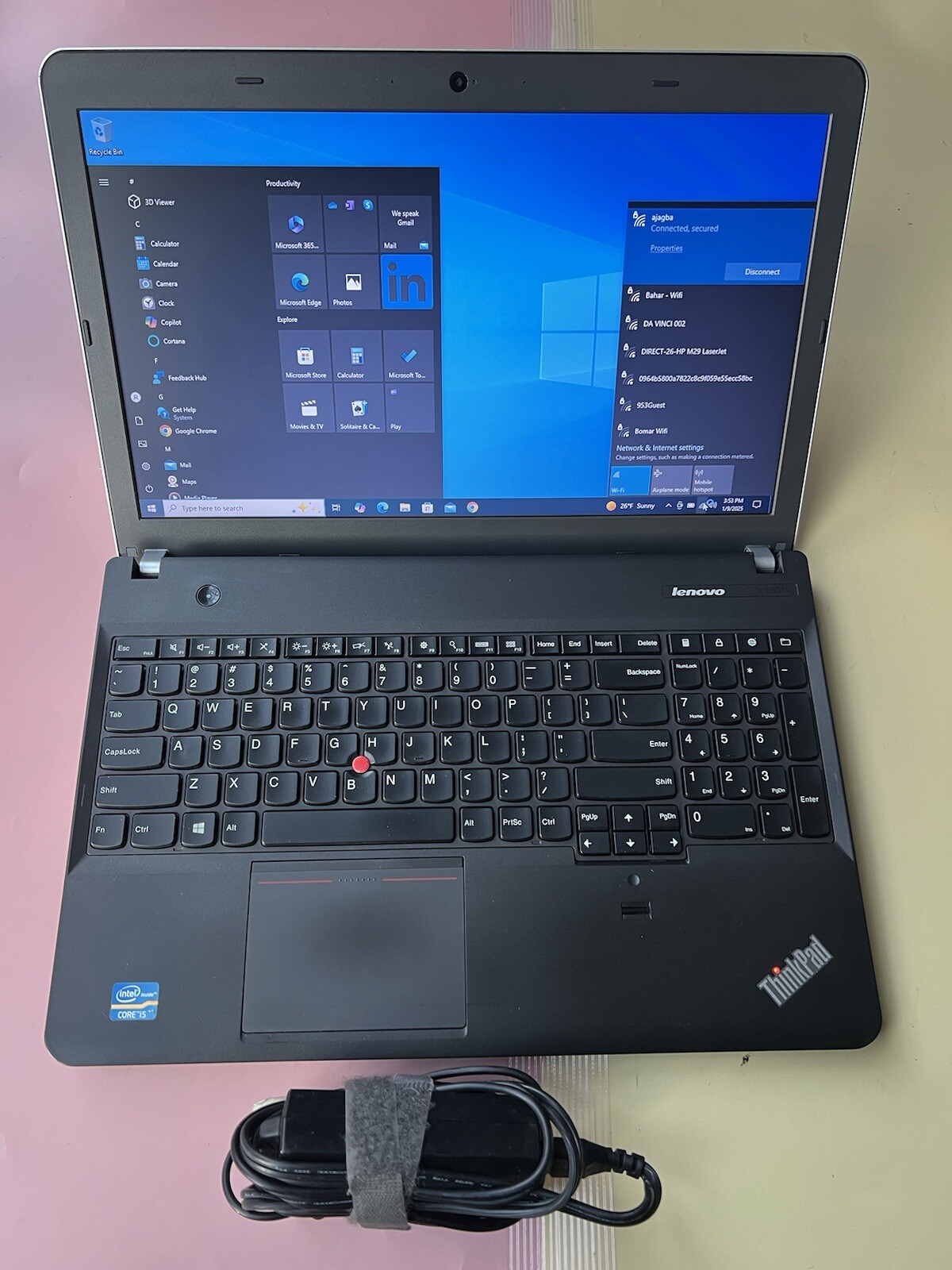 LENOVO ThinkPad E531 15.6” Core i5-3230M 2.60GHz 8GB RAM 500GB HDD HDMI WEBCAM