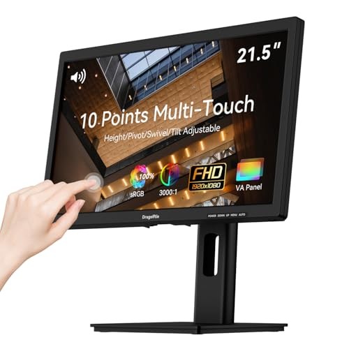 21.5 Inch Touchscreen Monitor VA Panel FHD 1920x1080P, 3000:1 Contrast, 100%