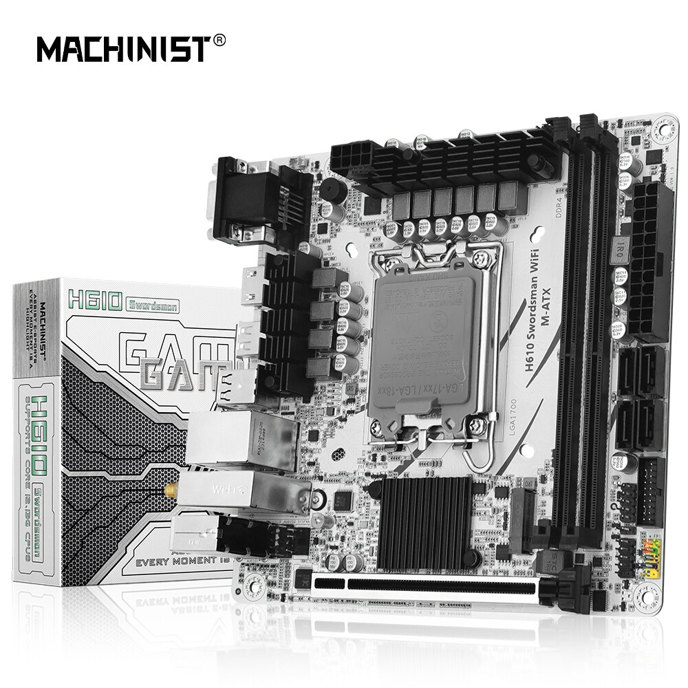 LGA 1700 H610 Motherboard Intel 12/13 Gen CPU Processor DDR4 RAM On-Board Audio