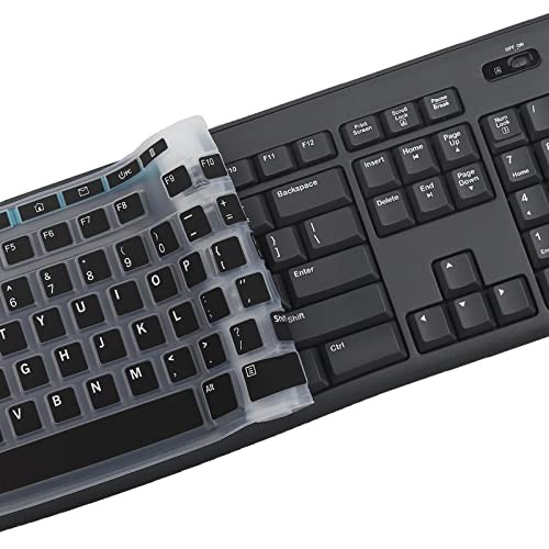 Keyboard Cover for K270 Wireless Keyboard, Logitech MK295 MK275 MK270 Black