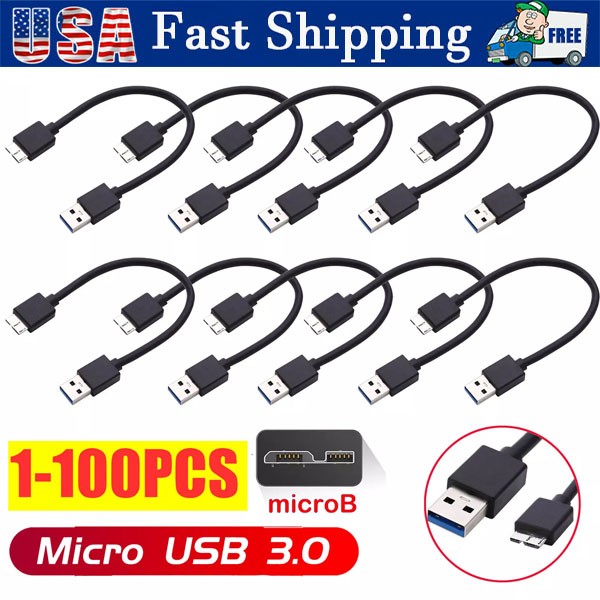 Micro USB 3.0 Cable High Speed Data SYNC For HDD External Hard Drive LOT